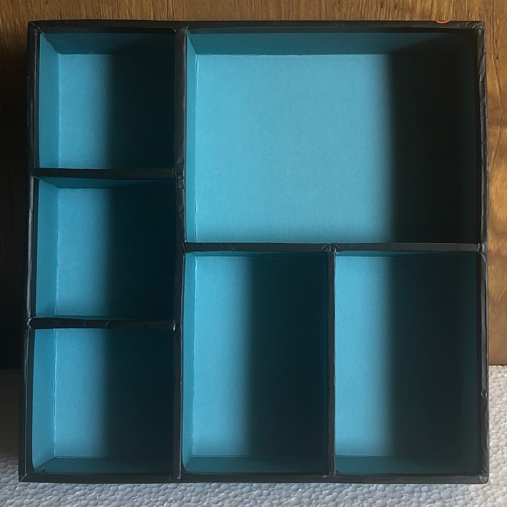 Black & Multicolor Desk Organizer Tray